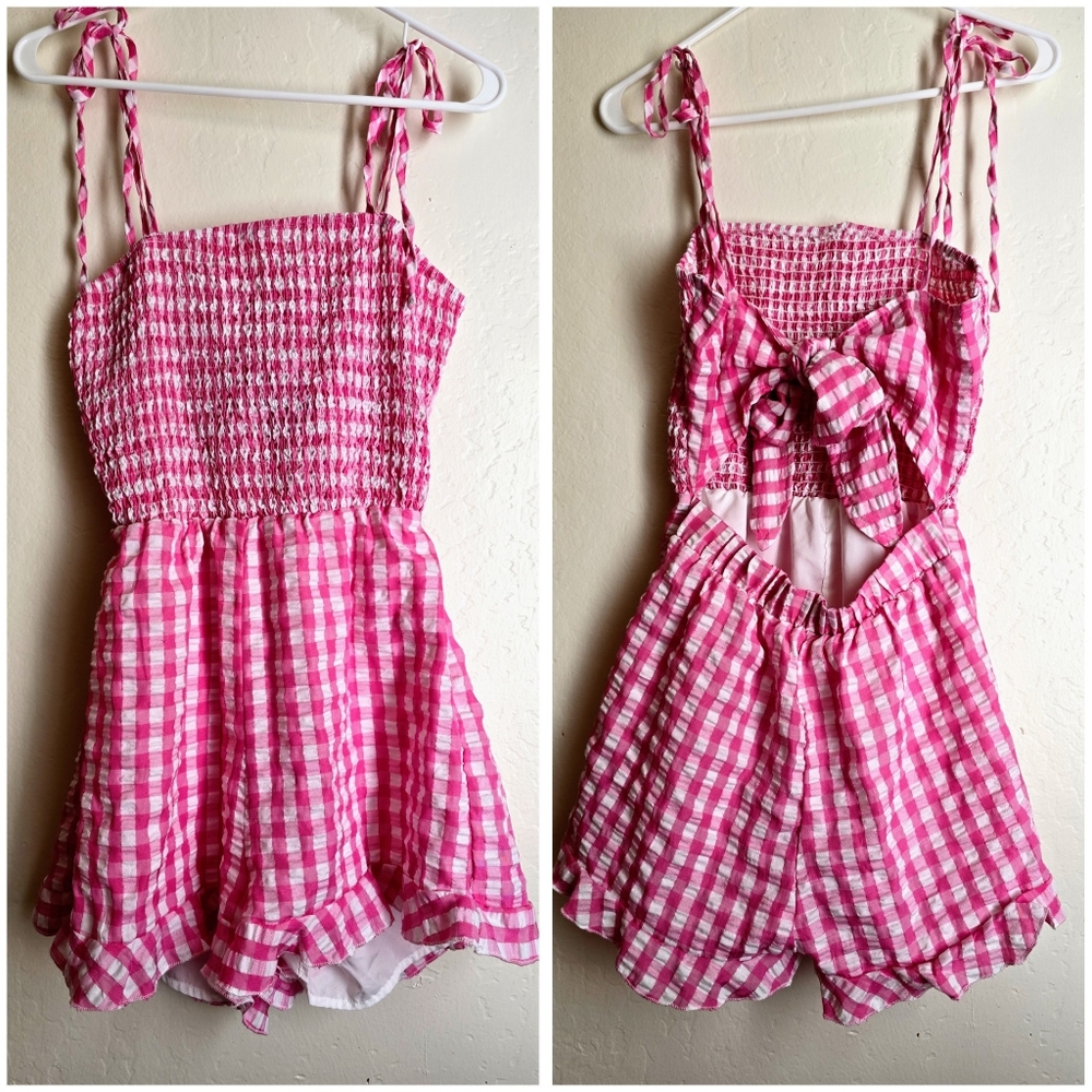 NWOT Shein Gingham Romper